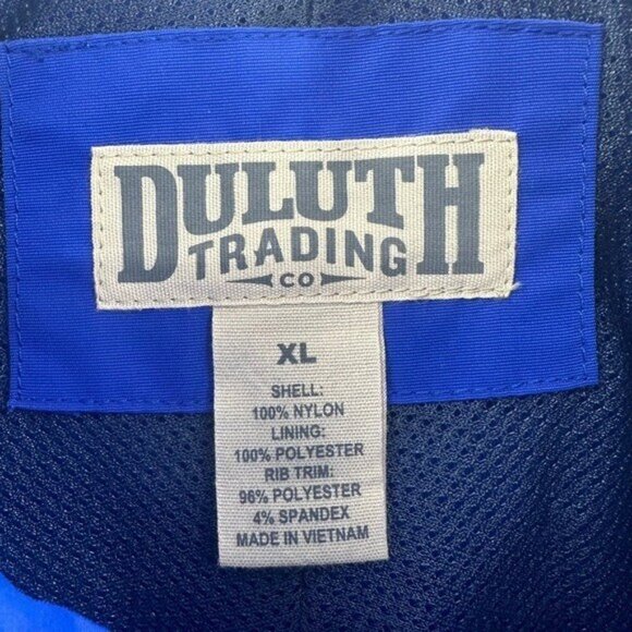 Duluth Trading Co Men's XL Lightweight Grab Jacket Royal Blue Bomber Full Zip - Picture 5 of 6